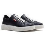Tênis Couro Masculino Comfort Preto 3026