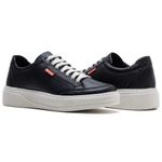 Tênis Couro Masculino Comfort Preto 3026