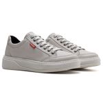 Tênis Couro Masculino Comfort Gelo 3026
