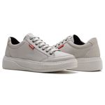Tênis Couro Masculino Comfort Gelo 3026