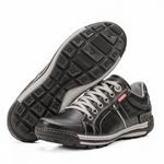 Sapatênis Masculino Couro Preto Comfort 3030