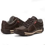 Sapatênis Masculino Couro Tabaco Comfort 3030