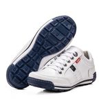 Sapatênis Masculino Couro Branco Comfort 3031