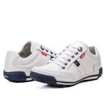 Sapatênis Masculino Couro Branco Comfort 3031