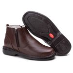 Botina Comfort Couro Café Floter Comfort 4002