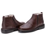 Botina Comfort Couro Café Floter Comfort 4002