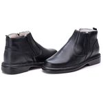 Botina Comfort Couro Preta Floter Comfort 4002