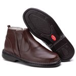 Botina Comfort Couro Café Floter Comfort 4003
