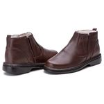 Botina Comfort Couro Café Floter Comfort 4003