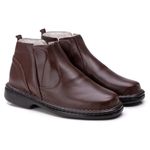 Botina Comfort Couro Café Floter Comfort 4003