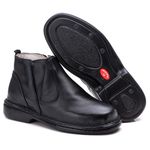 Botina Comfort Couro Preta Floter Comfort 4003