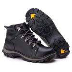 Bota Adventure Couro Preta Comfort 5010