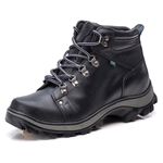 Bota Adventure Couro Preta Comfort 5010