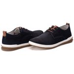 Sapatênis Masculino Couro Azul Navy Comfort 7000