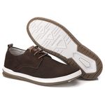 Sapatênis Masculino Couro Chocolate Comfort 7000