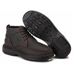 Bota Comfort Masculino em Couro Rústico Café