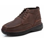 Bota Comfort Masculino em Couro Rústico Pinhão 8004