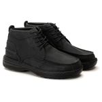 Bota Comfort Masculino em Couro Rústico Preto 8004