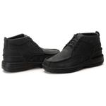 Bota Comfort Masculino em Couro Rústico Preto 8004