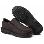 Sapato Comfort Masculino em Couro Rústico Café 8005