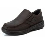Sapato Comfort Masculino em Couro Rústico Café 8005