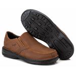Sapato Comfort Masculino em Couro Rústico Castor 8005