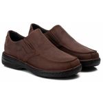 Sapato Comfort Masculino em Couro Rústico Pinhão 8005