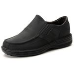 Sapato Comfort Masculino em Couro Rústico Preto 8005