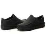 Sapato Comfort Masculino em Couro Rústico Preto 8005
