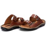 Chinelo Comfort Comfort Masculino em Couro Caramelo 805