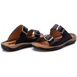 Chinelo Comfort Comfort Masculino em Couro Preto 805