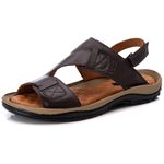 Chinelo Comfort Comfort Masculino em Couro Café 806