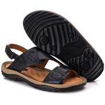 Chinelo Comfort Comfort Masculino em Couro Preto 806