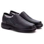 Sapato Comfort Masculino em Couro Preto Floter 2009F