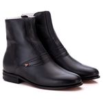 Bota Masculina Em Couro Mestiço Preto Comfort 6501