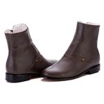 Bota Masculina Em Couro Mestiço Café Comfort 6501