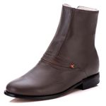Bota Masculina Em Couro Mestiço Café Comfort 6501