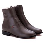 Bota Masculina Em Couro Mestiço Café Comfort 6501