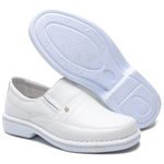 Sapato Comfort Masculino em Couro Branco 1003SE