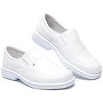 Sapato Comfort Masculino em Couro Branco 1003SE