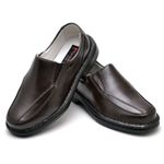 Sapato Comfort Masculino em Couro Café 2001