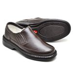 Sapato Comfort Masculino em Couro Café 2009