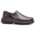 Sapato Comfort Masculino em Couro Café 2009