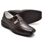 Sapato Comfort Masculino em Couro Café 2018