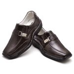 Sapato Comfort Masculino em Couro Café 2018