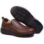 Sapato Comfort Masculino em Couro Café 8001