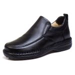 Sapato Comfort Masculino em Couro Preto 8001