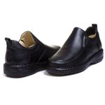 Sapato Comfort Masculino em Couro Preto 8001