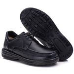 Sapato Comfort Masculino em Couro Preto 8002