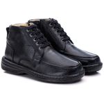 Bota Comfort Masculino em Couro Preto 8003